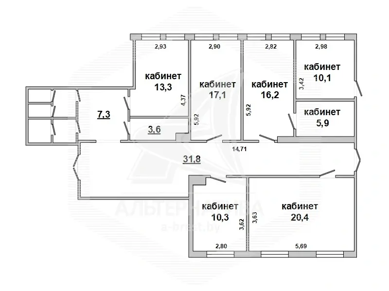 Цена продажи офиса, Брест, 