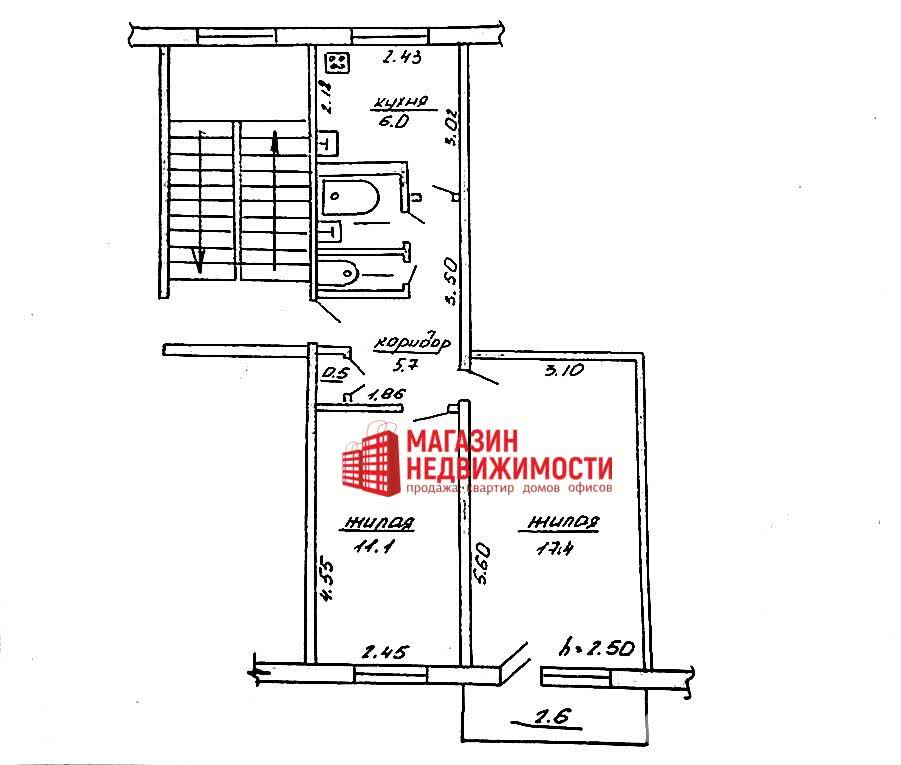 квартира, Гродно, ул. Пушкина, д. 20Б 