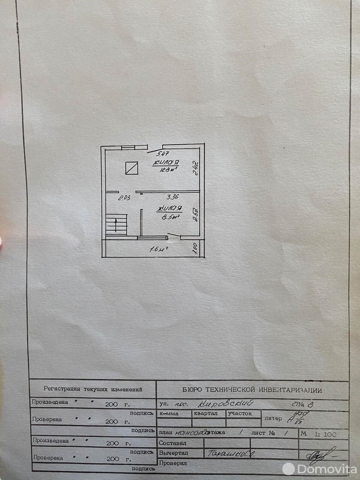 Стоимость продажи дома, Крупки, Кирова п., д. 8