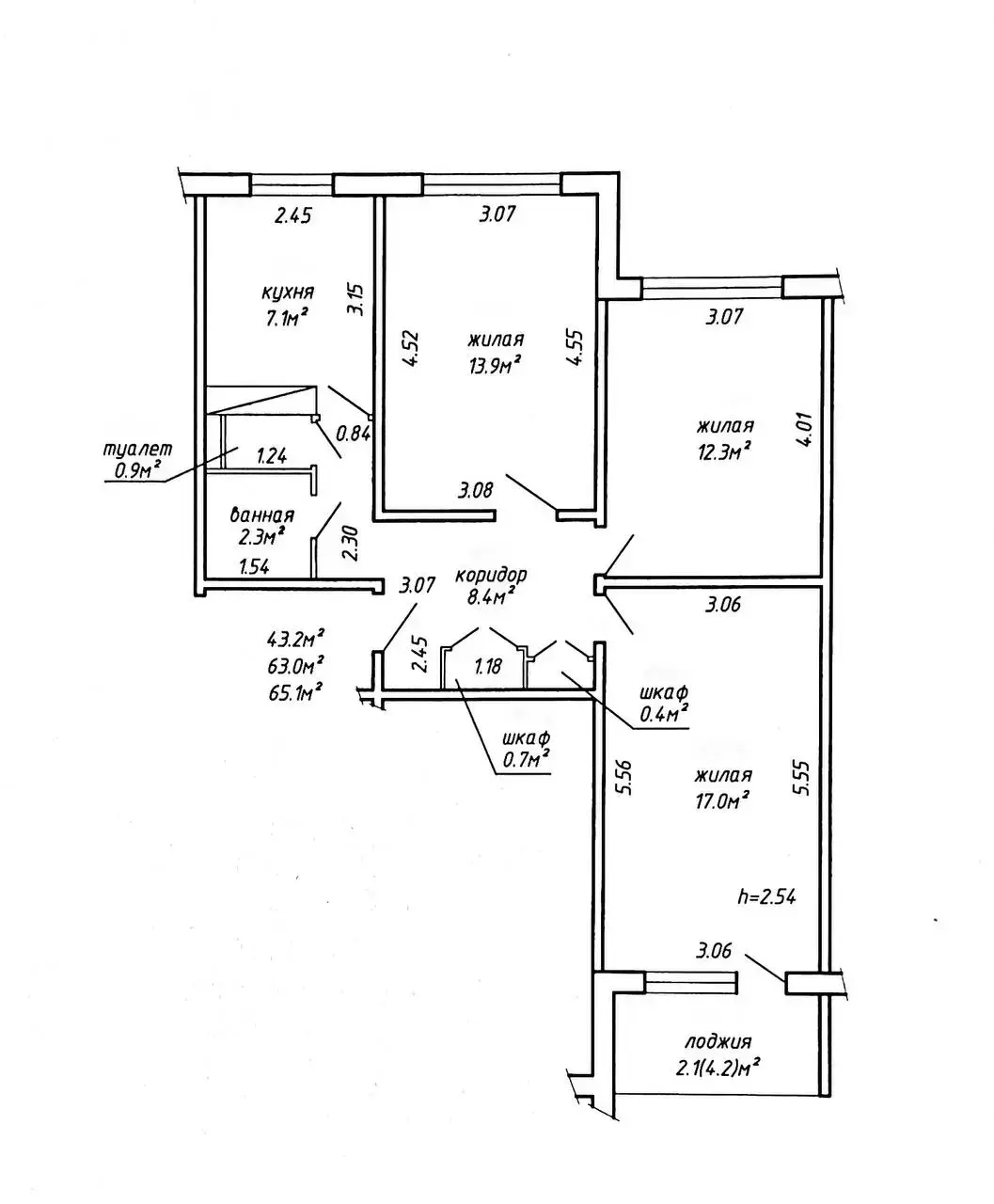 Снять 3-комнатную квартиру в Минске, ул. Мирошниченко, д. 10/1, 450USD, код 145518 - фото 19
