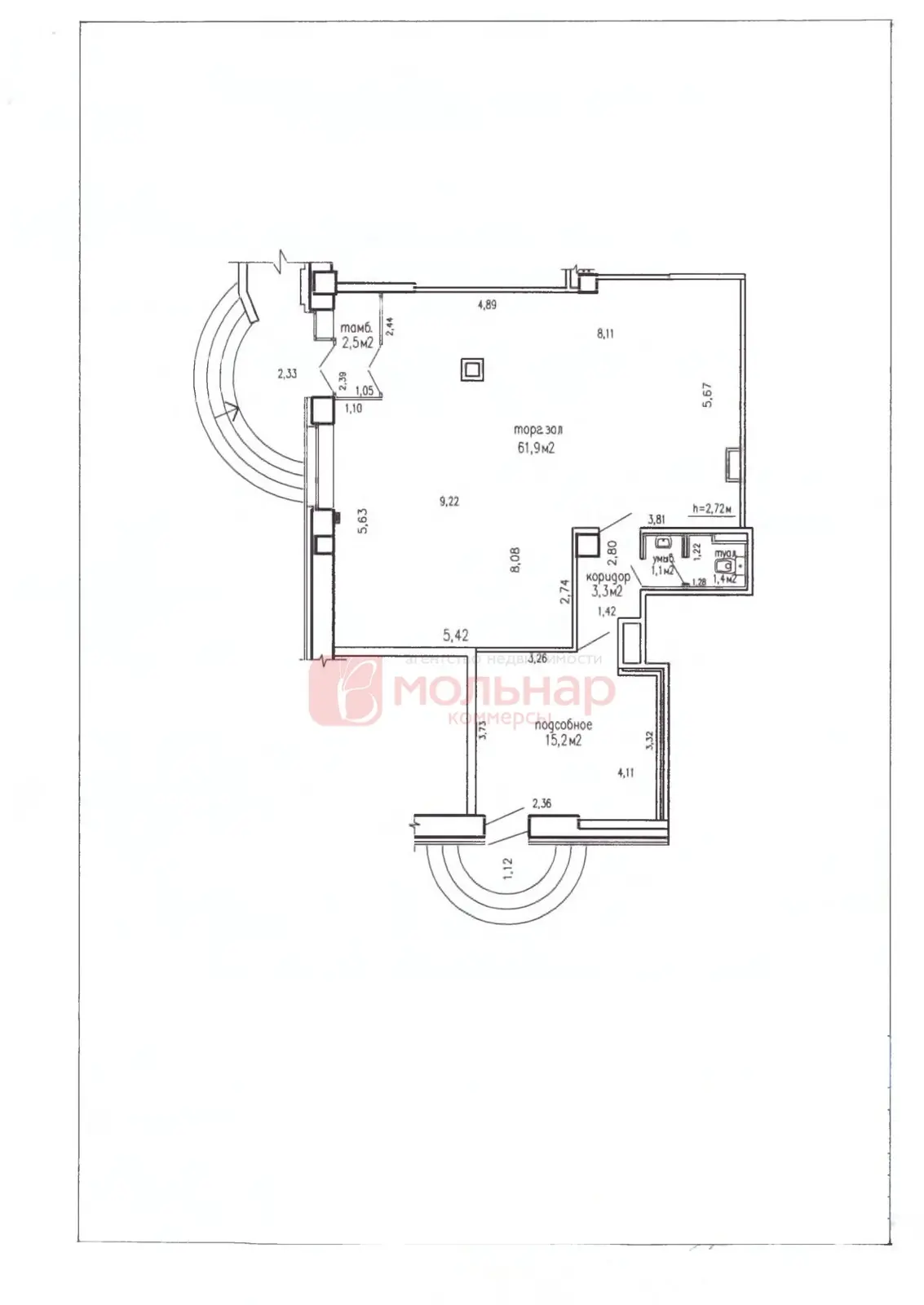 Аренда торгового помещения на пр-т Независимости, д. 168/2 в Минске, 1793EUR, код 967794 - фото 11