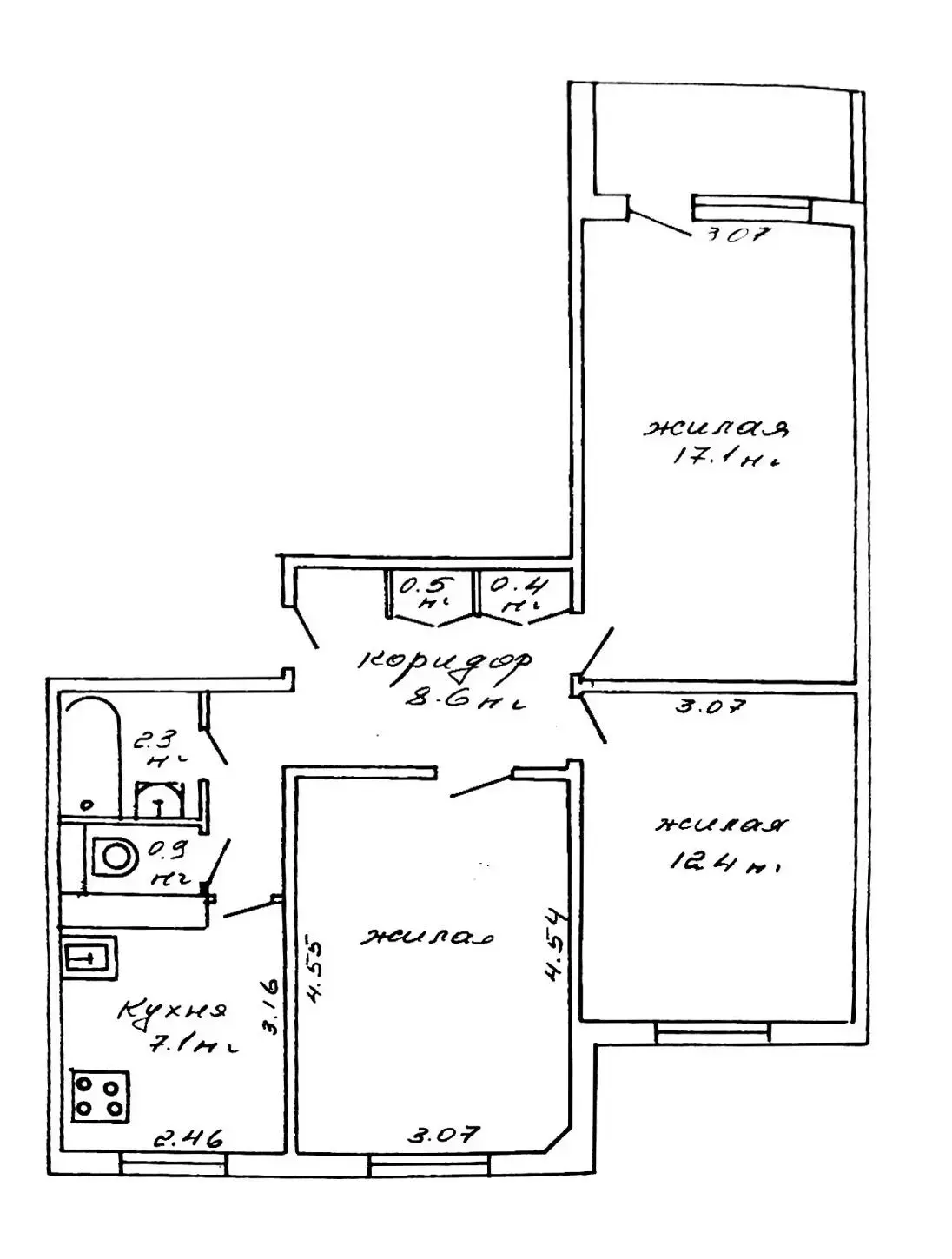 Купить комнату в Минске, ул. Алеся Бачило, д. 7, цена 81879 BYN, код 7649 - фото 15