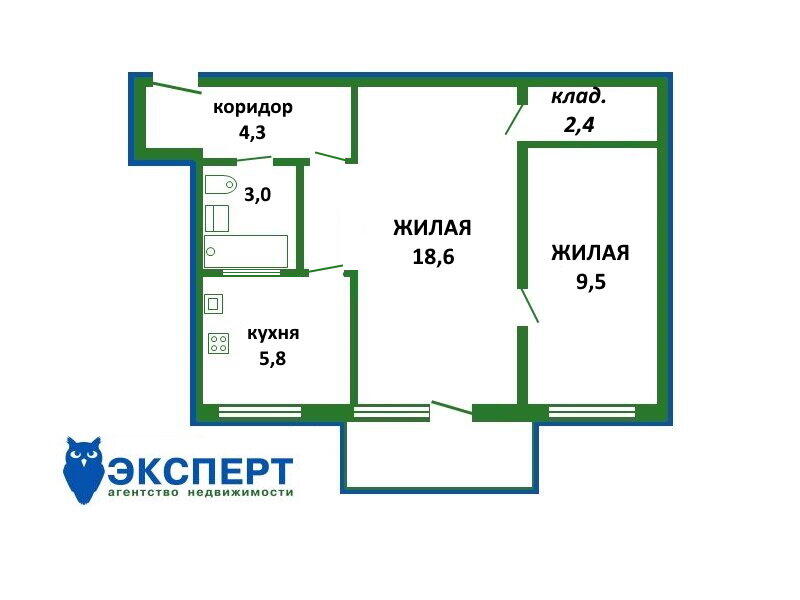 квартира, Минск, ул. Толбухина, д. 13, стоимость продажи 196 444 р.