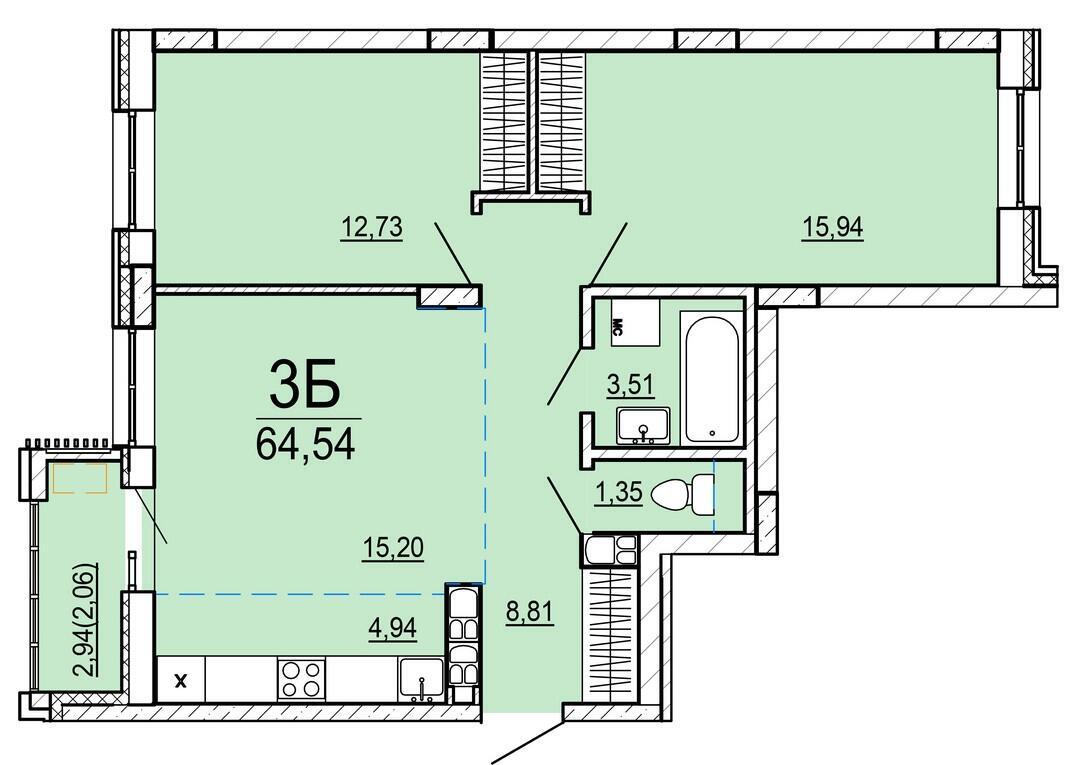 Продажа 3-комнатной квартиры в Минске, ул. Нововиленская, д. 63, 109769 USD, код: 1081583 - фото 4