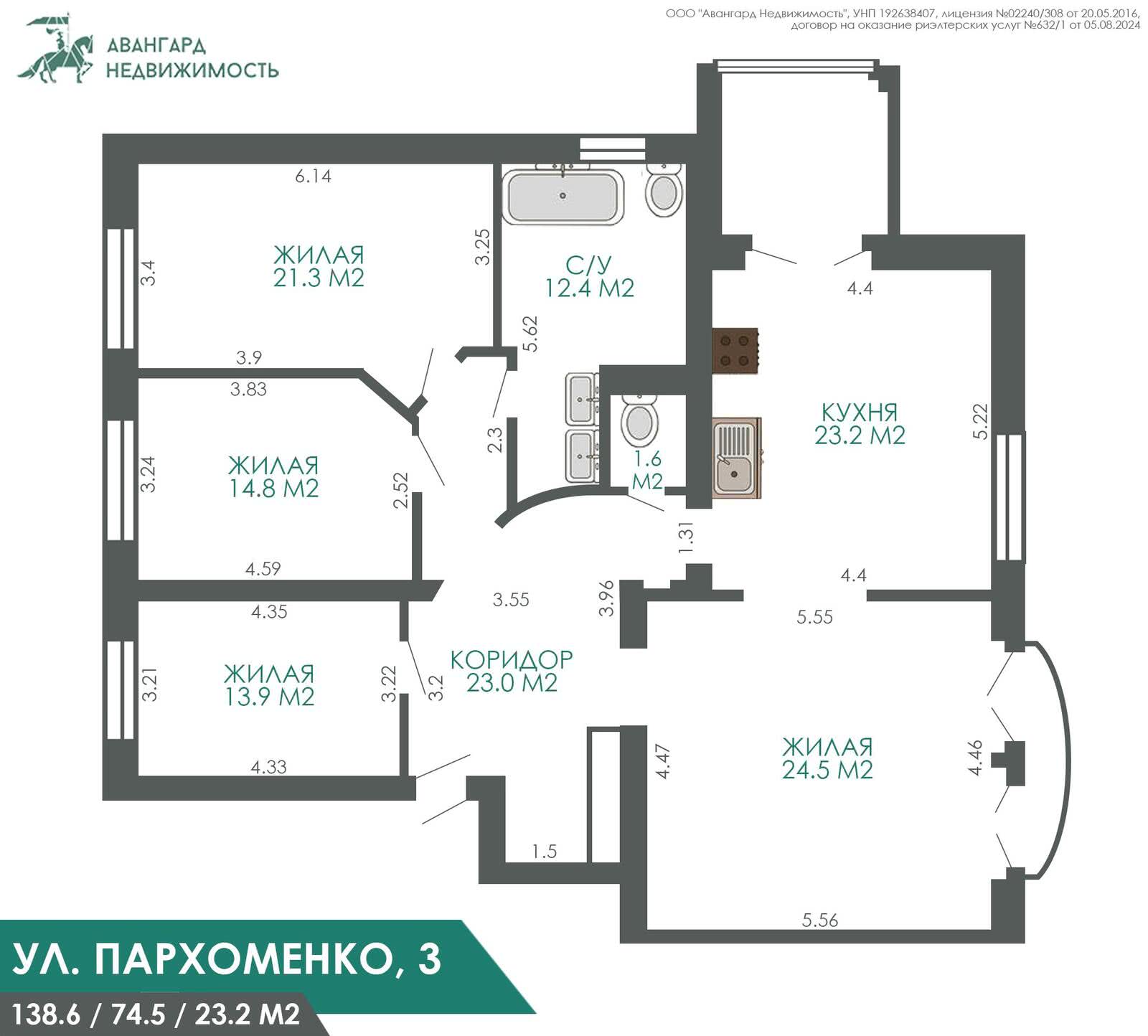 Цена продажи квартиры, Минск, ул. Пархоменко, д. 3