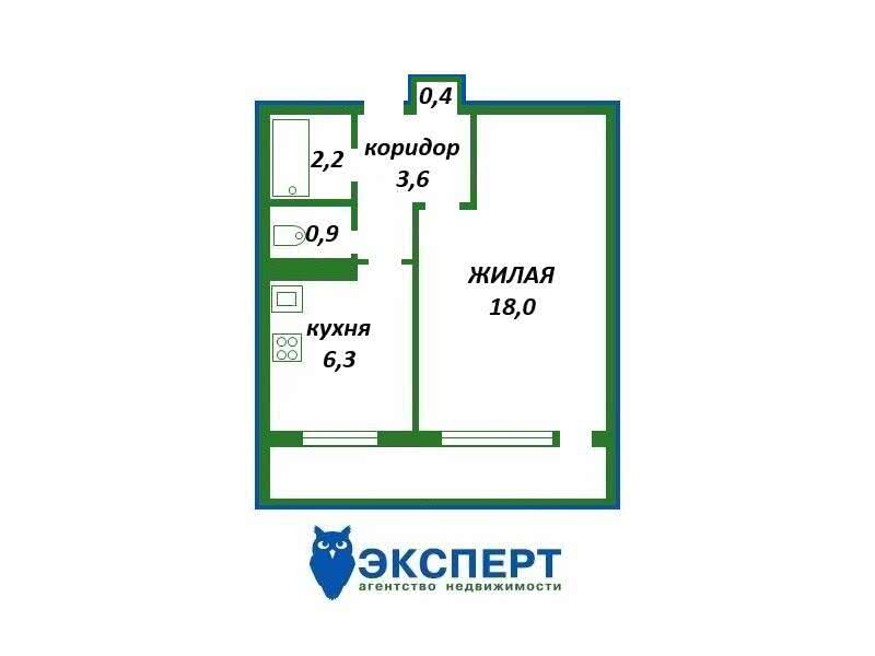 Купить 1-комнатную квартиру в Минске, ул. Кольцова, д. 32, 52500 USD, код: 1033784 - фото 6