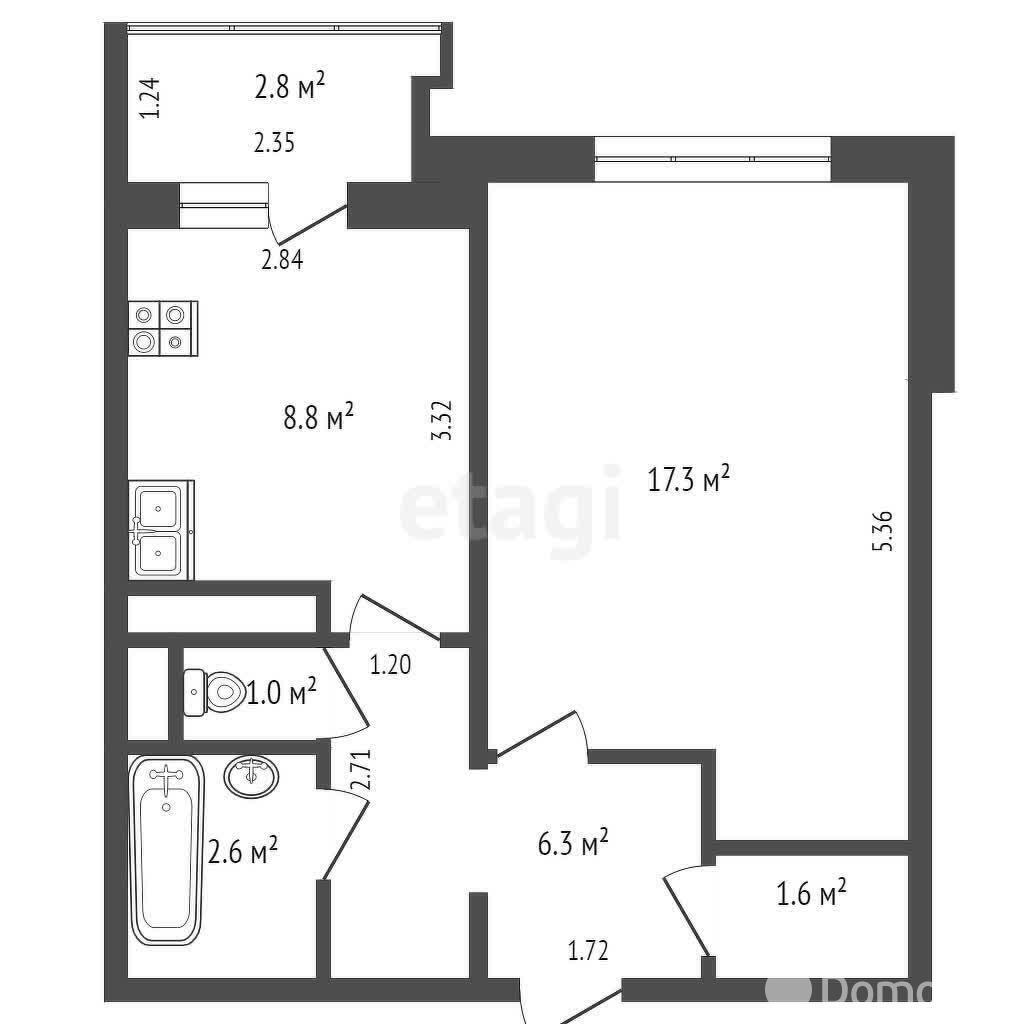 Продажа 1-комнатной квартиры в Минске, ул. Рафиева, д. 83, 65000 USD, код: 1081544 - фото 2