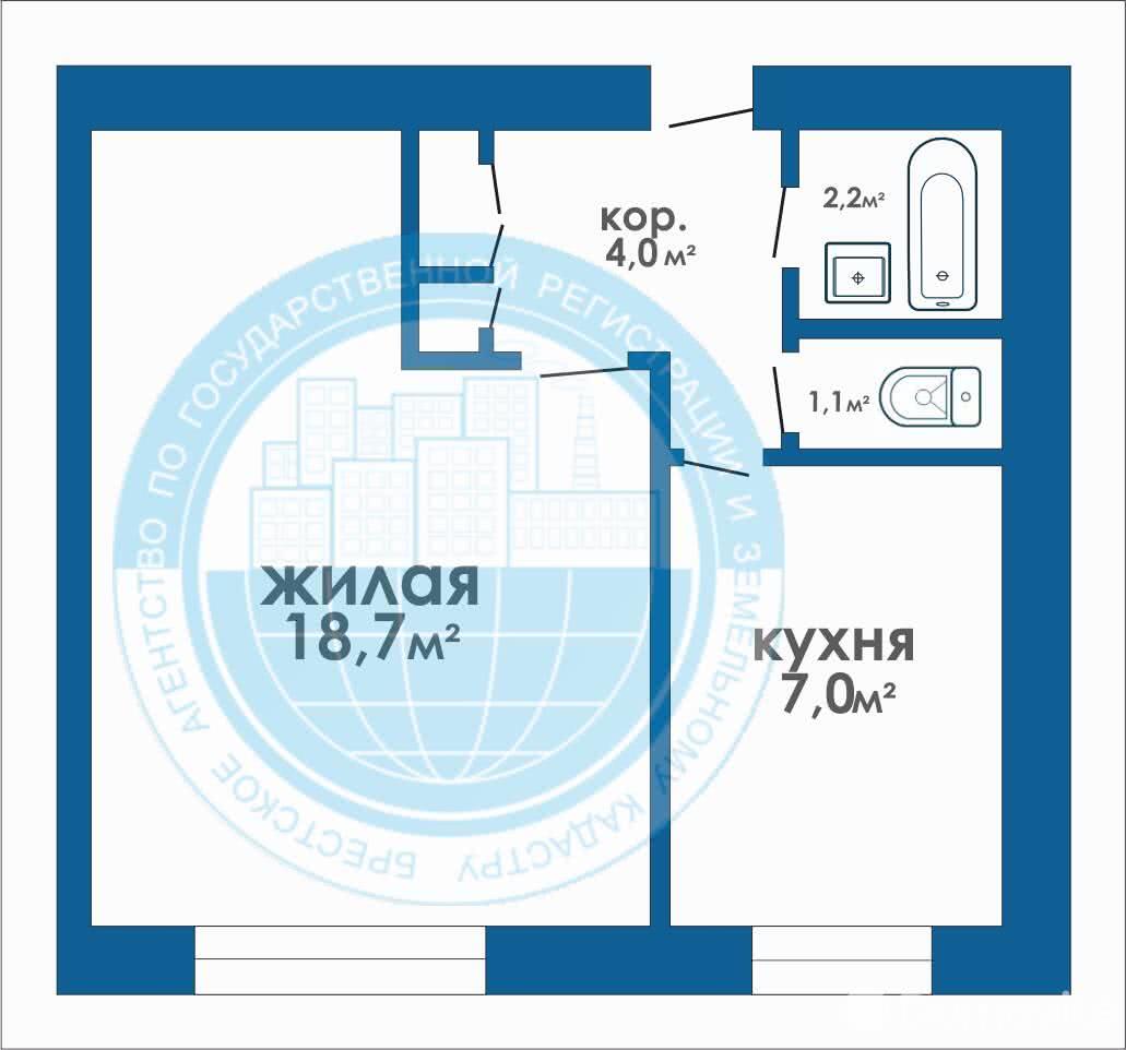 Купить 1-комнатную квартиру в Барановичах, ул. Жукова, д. 12 , 16800 USD, код: 1034437 - фото 2