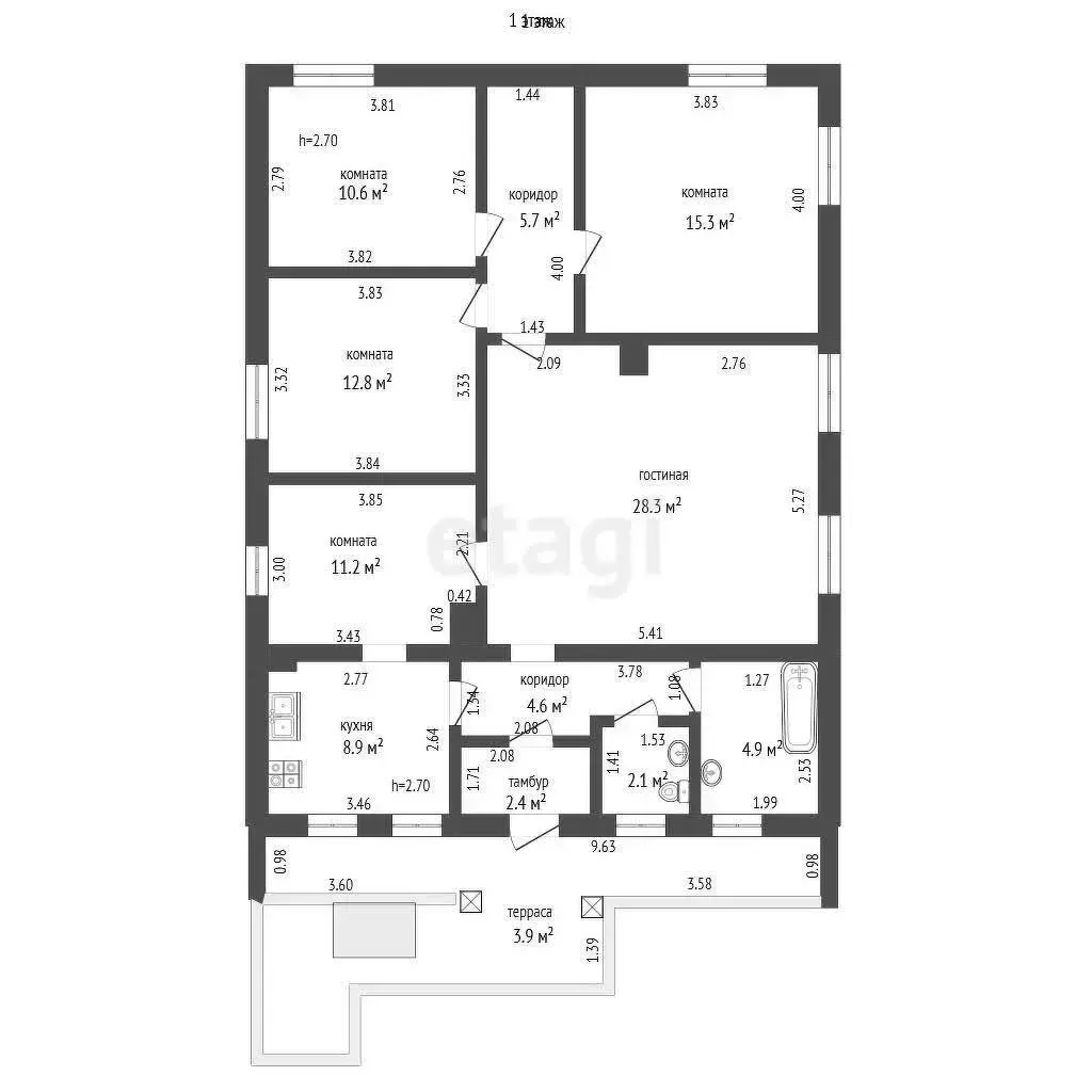 Стоимость продажи дома, Чертяж, ул. Восточная