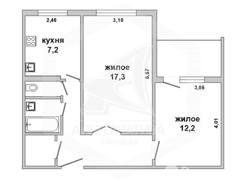 квартира, Брест, ул. Советской Конституции 