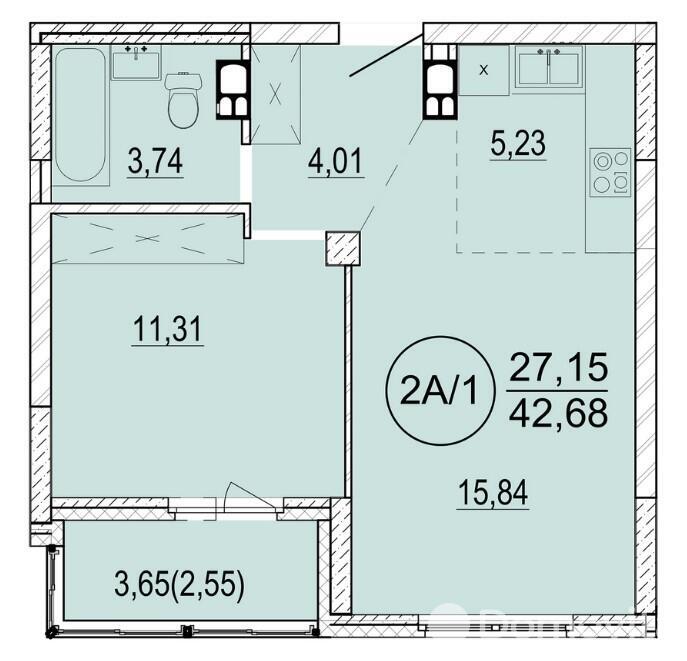 Купить 2-комнатную квартиру в Минске, ул. Разинская, д. 4, 64020 USD, код: 1034632 - фото 1