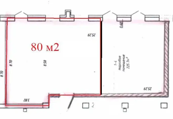 Аренда торговой точки на ул. Асаналиева, д. 44 в Минске, 5760BYN, код 968301 - фото 2