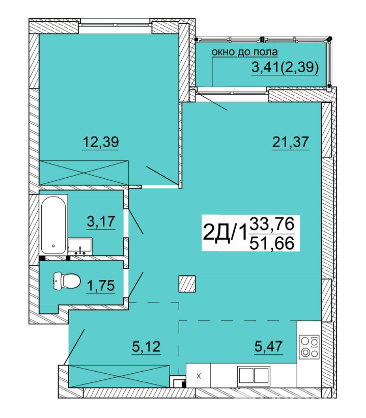 Продажа 2-комнатной квартиры в Минске, ул. Кузьмы Минина, д. 2, 74060 USD, код: 986723 - фото 2