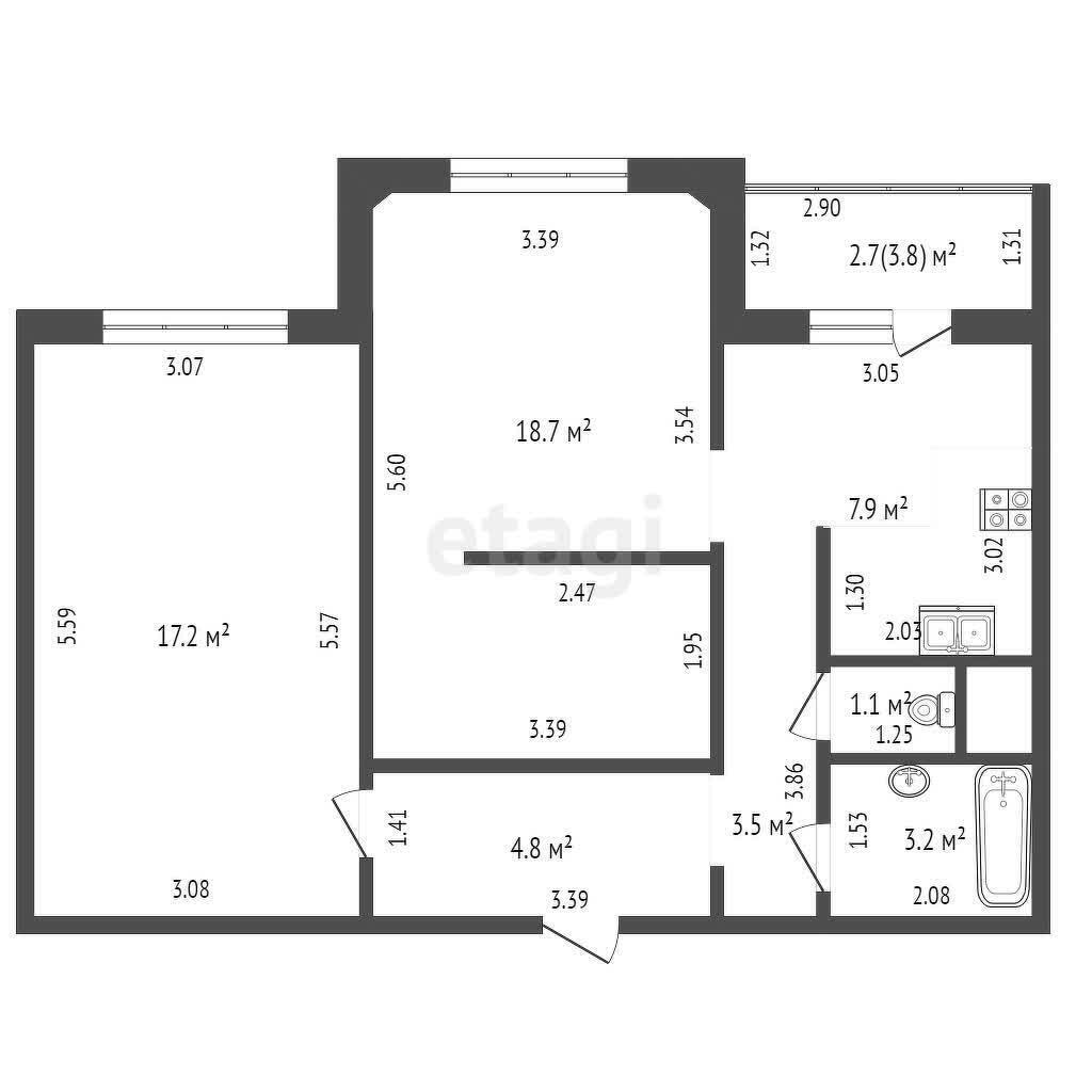 Купить 2-комнатную квартиру в Копище, ул. Братьев Райт, д. 14, 110000 USD, код: 1013047 - фото 2