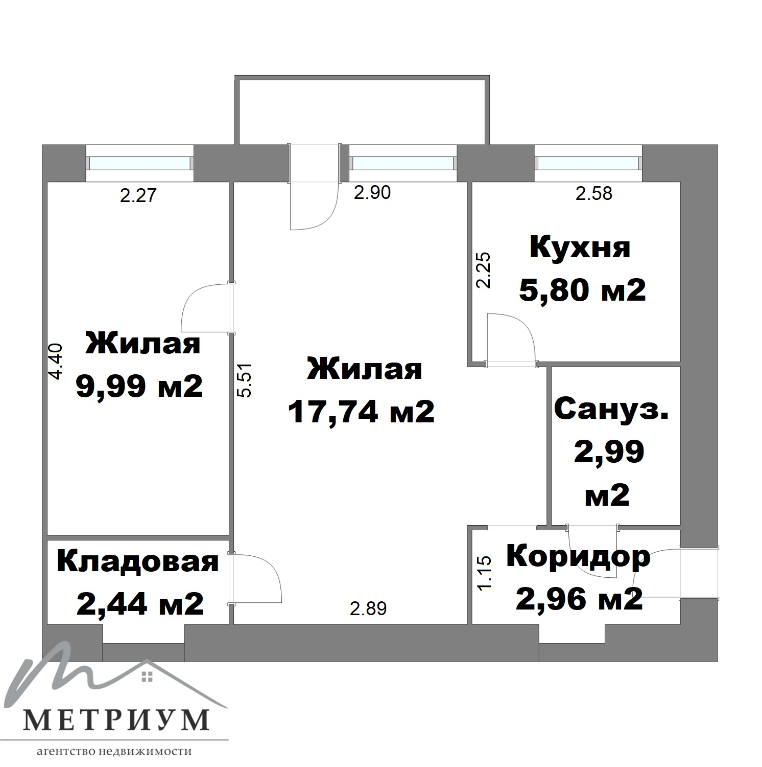 Купить 2-комнатную квартиру в Минске, б-р Шевченко, д. 8, 75900 USD, код: 1072966 - фото 1