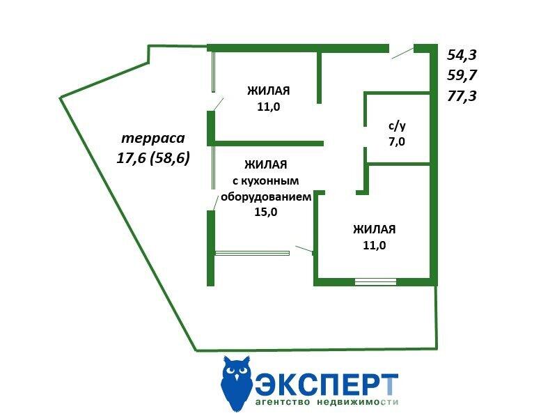 квартира, Минск, ул. Макаенка, д. 12/г, стоимость продажи 409 463 р.