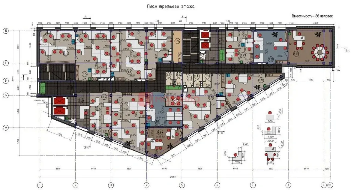 Аренда офиса на ул. Огинского, д. 6 в Минске, 19146BYN, код 14858 - фото 15