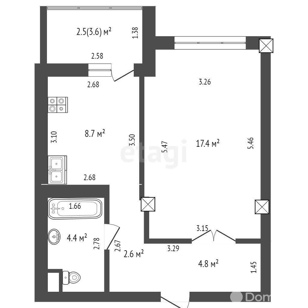 Продажа 1-комнатной квартиры в Минске, ул. Притыцкого, д. 113, 73000 USD, код: 960164 - фото 4