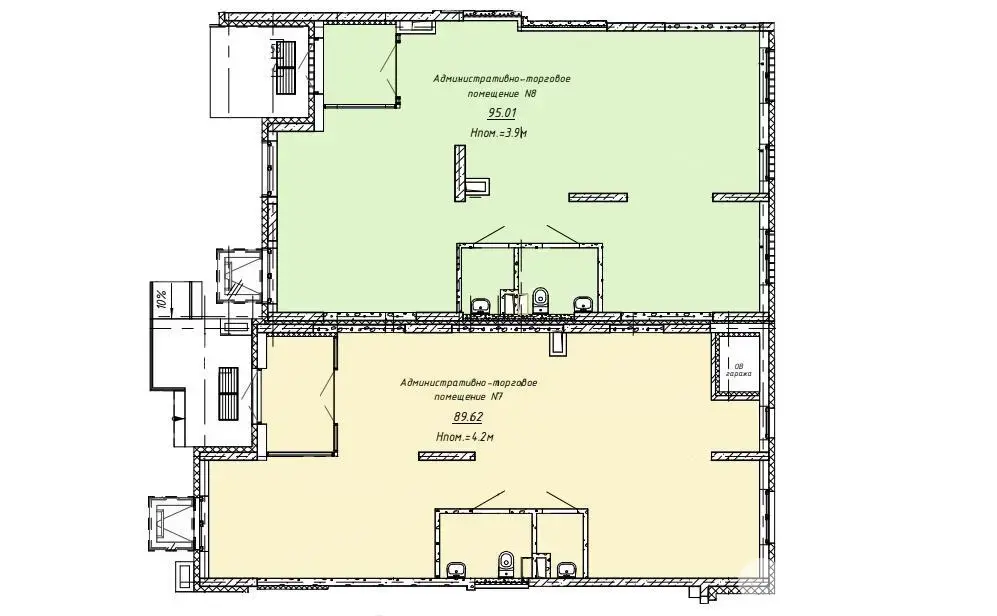 Аренда торгового помещения на ул. Михаила Савицкого, д. 23 в Минске, 3648EUR, код 968149 - фото 19
