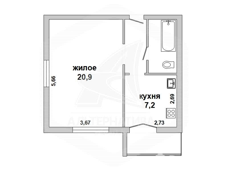 Продажа 1-комнатной квартиры в Малорите, , 17000 USD, код: 720469 - фото 4