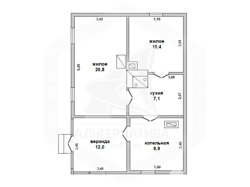 Купить 2-комнатную квартиру в Бресте, ул. Плоска, 28000 USD, код: 1098476 - фото 4