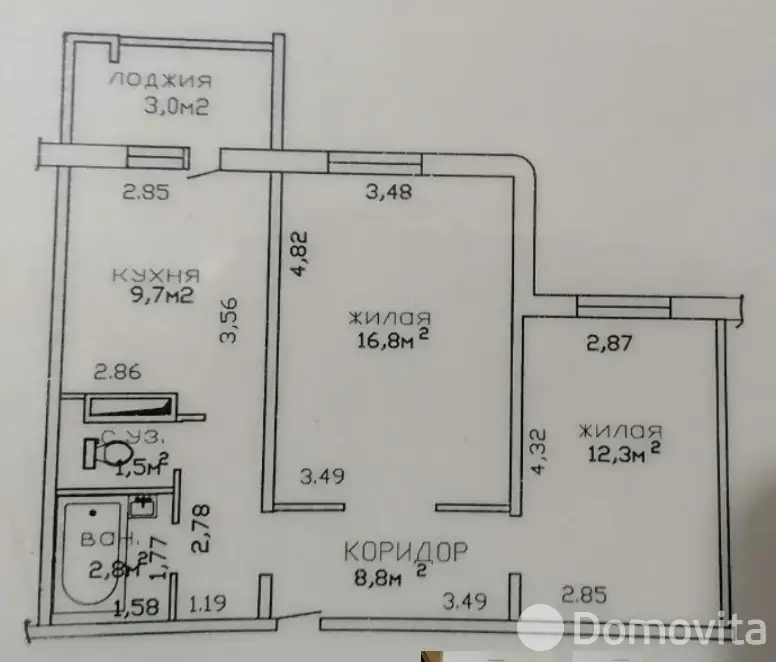 Снять 2-комнатную квартиру в Гомеле, ул. Мазурова, д. 123, 850BYN, код 148748 - фото 11