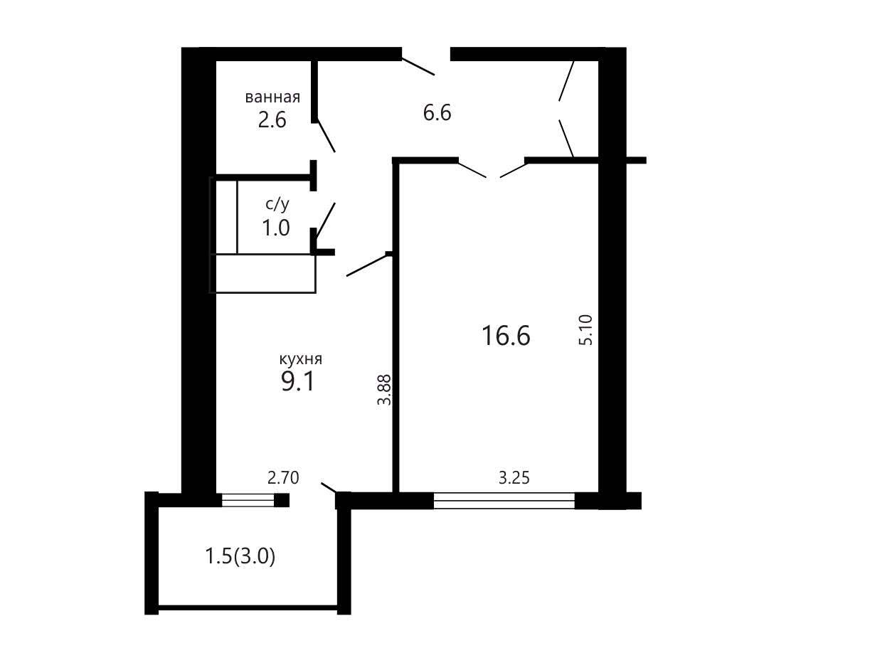 Продажа 1-комнатной квартиры в Минске, ул. Артема, д. 28, 53000 USD, код: 1034260 - фото 2