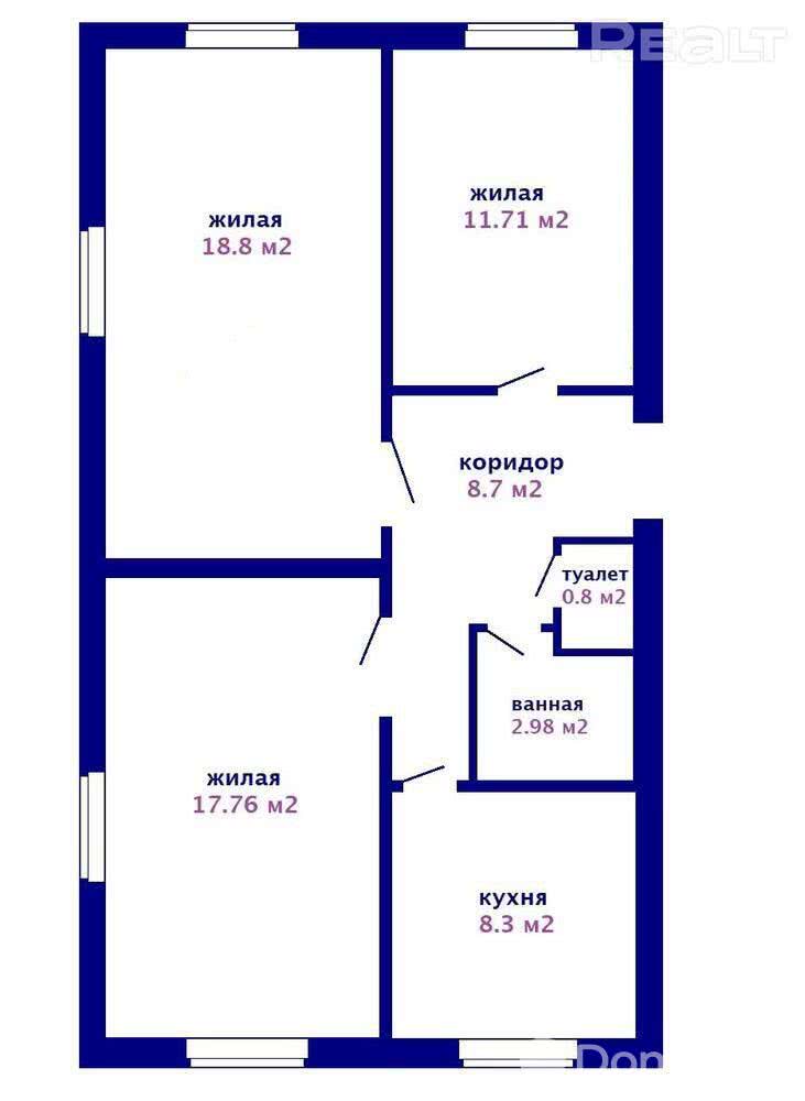 квартира, Минск, ул. Романовская Слобода, д. 22, стоимость продажи 347 187 р.