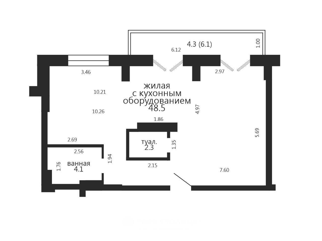 Купить 2-комнатную квартиру в Минске, ул. Аэродромная, д. 32, 130000 USD, код: 911127 - фото 2
