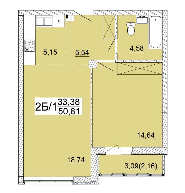 Купить 2-комнатную квартиру в Минске, ул. Кузьмы Минина, д. 2, 72660 USD, код: 1021254 - фото 4