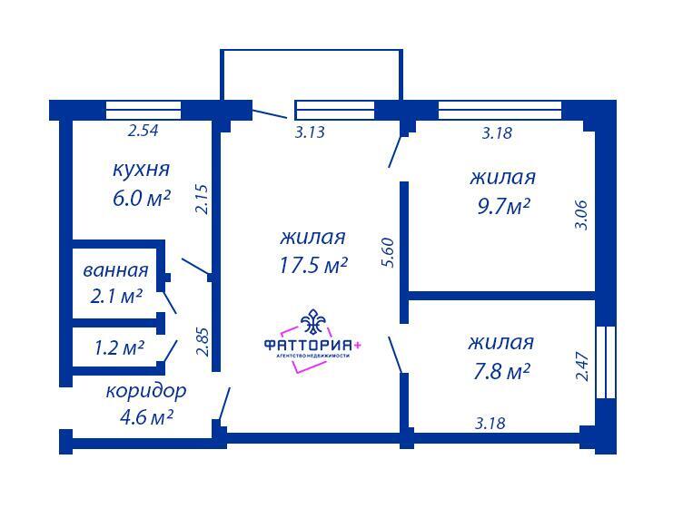 квартира, Минск, ул. Данилы Сердича, д. 60 на ст. метро Пушкинская