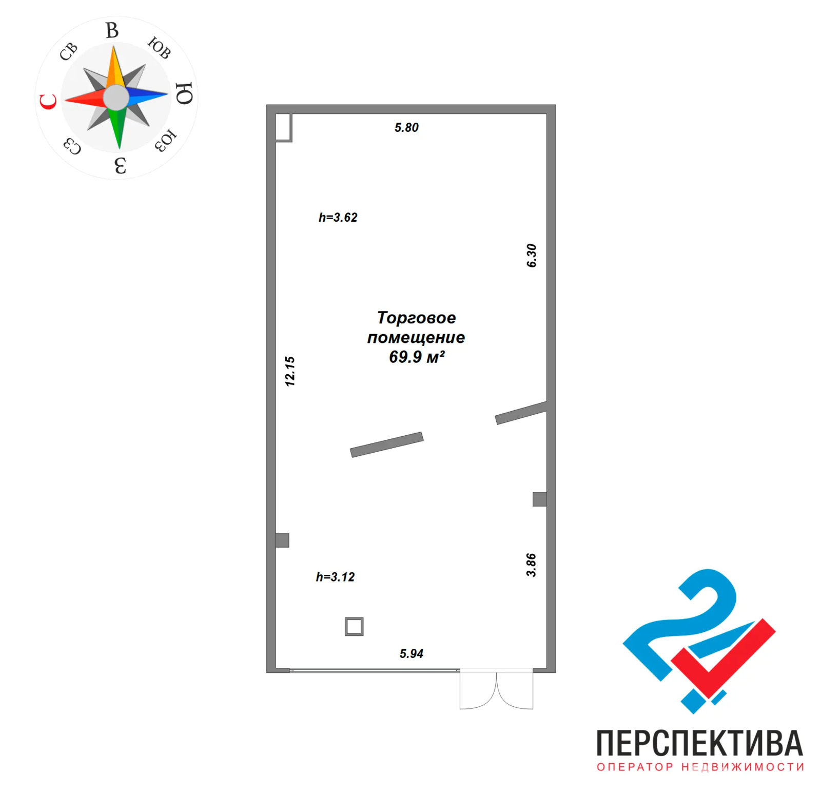 Аренда торгового помещения на ул. Жореса Алфёрова, д. 10 в Минске, 2890BYN, код 968566 - фото 24