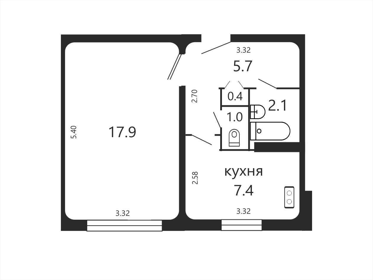 Купить 1-комнатную квартиру в Минске, ул. Ангарская, д. 82, 46000 USD, код: 1115883 - фото 2