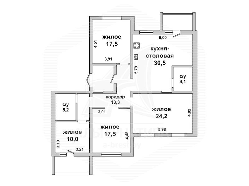 Купить 4-комнатную квартиру в Бресте, ул. Воровского, 199000 USD, код: 690765 - фото 4