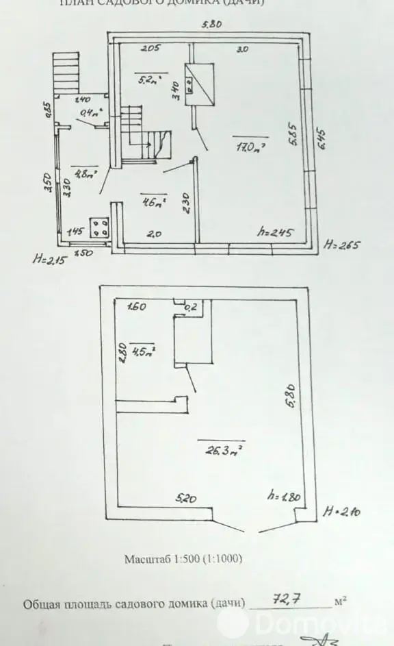 Стоимость продажи дачи, Таль, д. 132