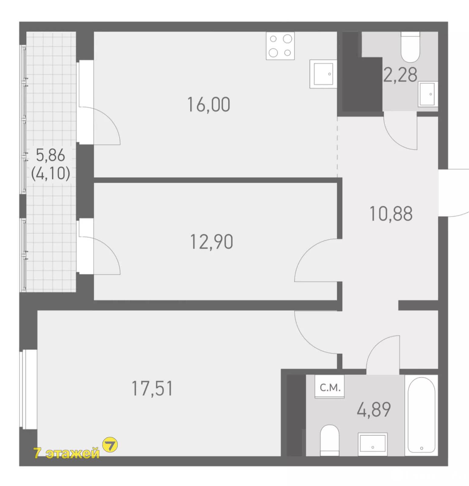 Продажа 3-комнатной квартиры в Копище, ул. Николая Камова, д. 7.36, 100368 USD, код: 997393 - фото 2