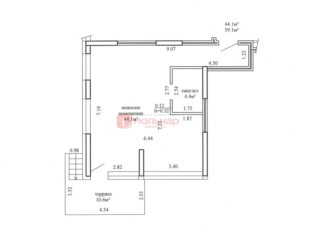 Снять торговое помещение на ул. Лейтенанта Кижеватова, д. 3В в Минске, 1063EUR, код 966735 - фото 7