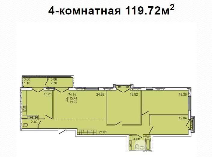 Купить 4-комнатную квартиру в Минске, ул. Розы Люксембург, д. 181, 125000 USD, код: 978136 - фото 1