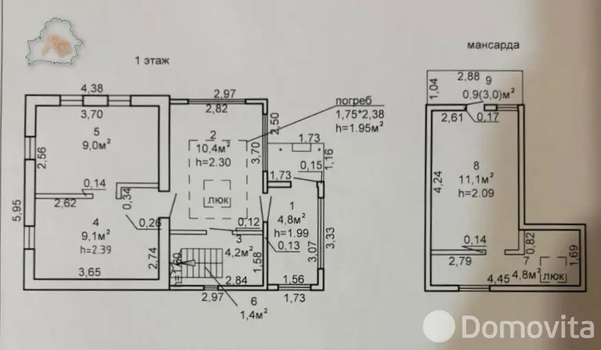 Продажа 2-этажной дачи в Лесная поляна Гомельская область, 11000USD, код 184981 - фото 13