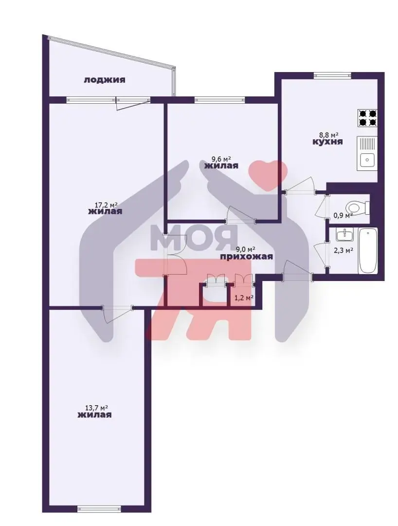 Продажа 3-комнатной квартиры в Борисове, ул. Ватутина, д. 38, 52000 USD, код: 1112199 - фото 2
