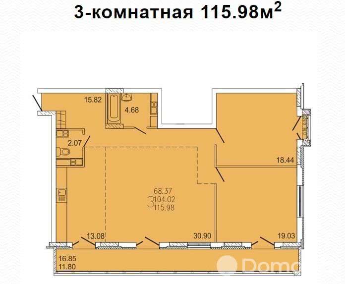 квартира, Минск, ул. Розы Люксембург, д. 181, стоимость продажи 396 300 р.