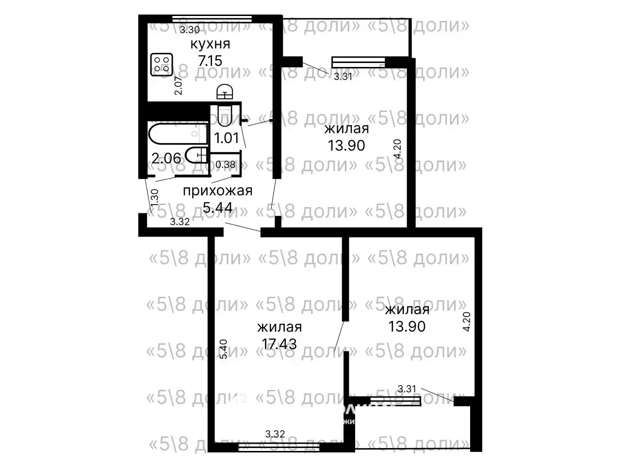 комната, Гатово, ул. Металлургическая, д. 2 - лучшее предложение
