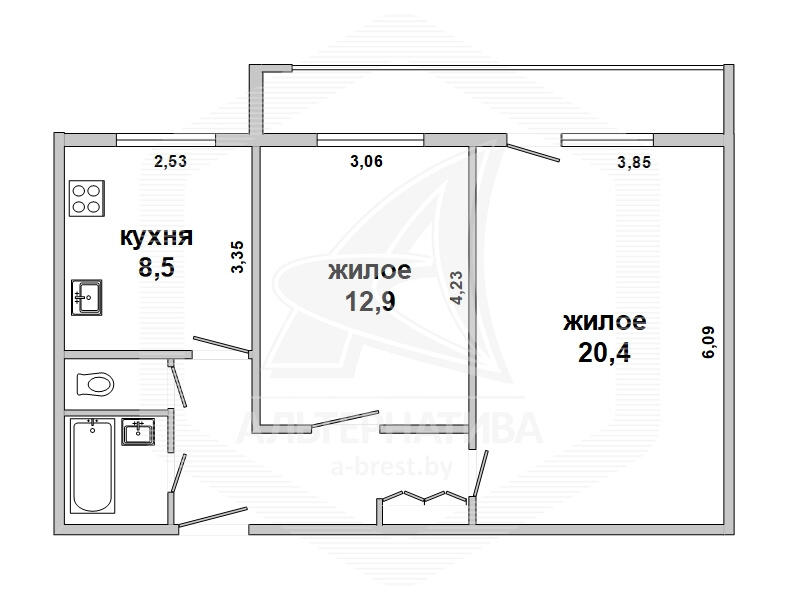 Стоимость продажи квартиры, Каменец, 