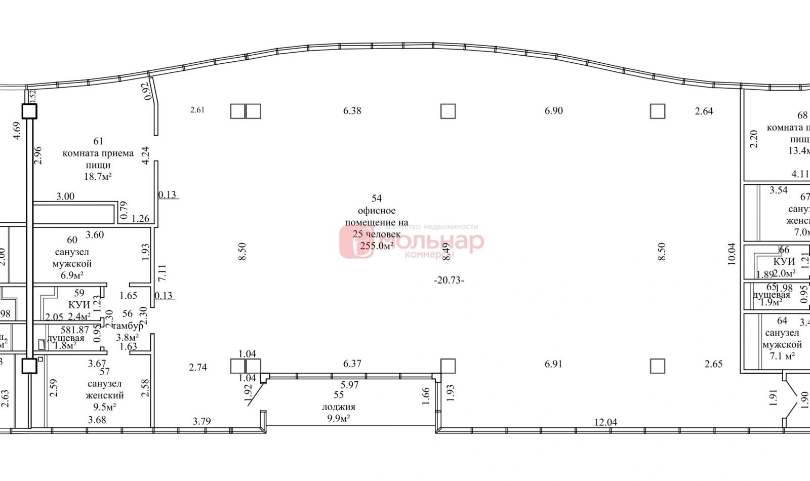 Снять офис на пр-т Победителей, д. 63В в Минске, 5544EUR, код 14252 - фото 12