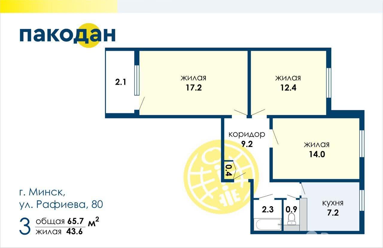 Цена продажи квартиры, Минск, ул. Рафиева, д. 80