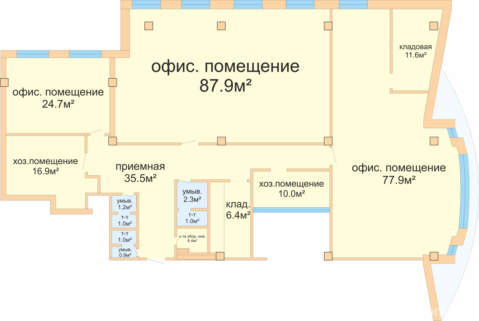 Купить офис на ул. Мележа, д. 5/2 в Минске, 731860BYN, код 10532 - фото 5