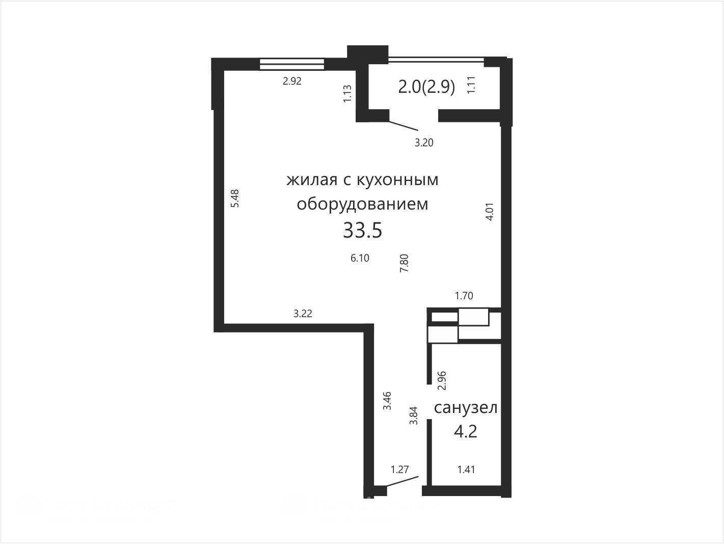 Продажа 1-комнатной квартиры в Минске, ул. Кирилла Туровского, д. 16, 91000 USD, код: 1020466 - фото 2