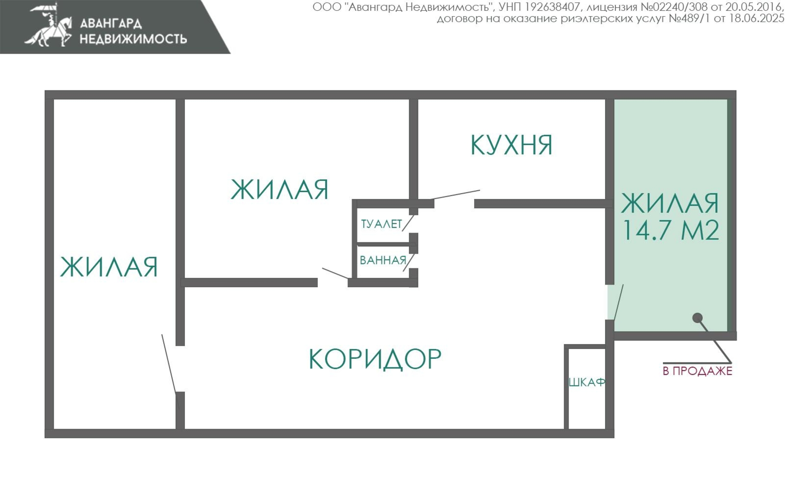 комната, Копыль, ул. Партизанская, д. 6/2 