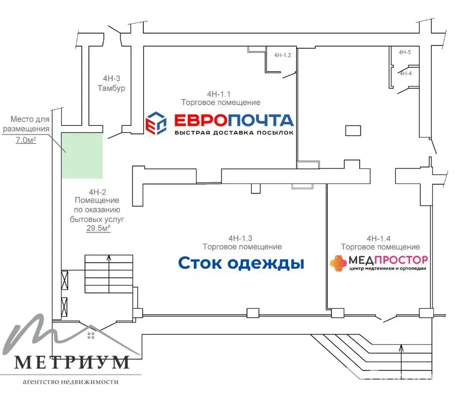 Аренда торговой точки на ул. Веры Хоружей, д. 31 в Минске, 280EUR, код 966576 - фото 5