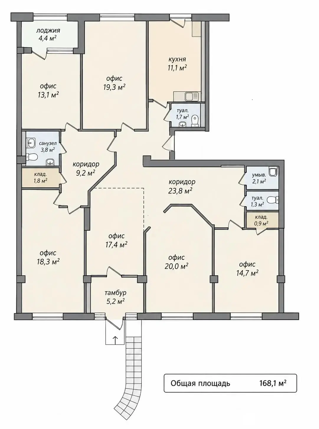 Купить офис на ул. Скрыганова, д. 2 в Минске, 945000BYN, код 10587 - фото 8